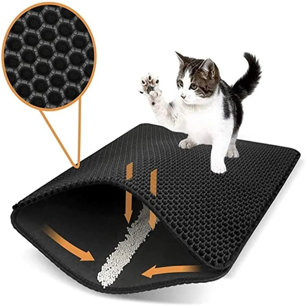 Waterproof Cat Litter Mat – Non-Slip, Easy-Clean Pad for a Mess-Free Home!