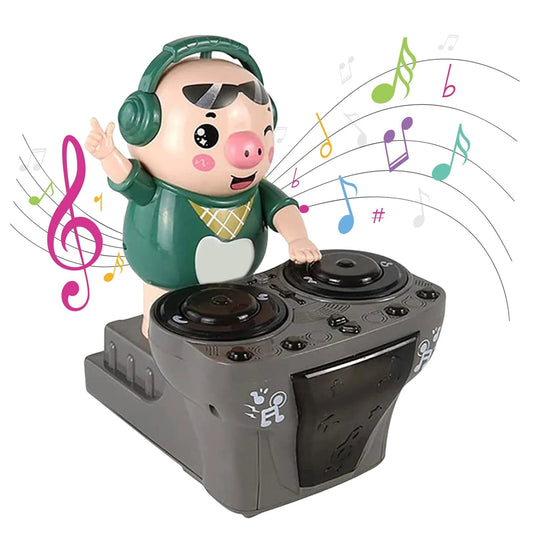 DJ Rock Musical Pig Robot Toy – Interactive Fun with LED Lights for Kids