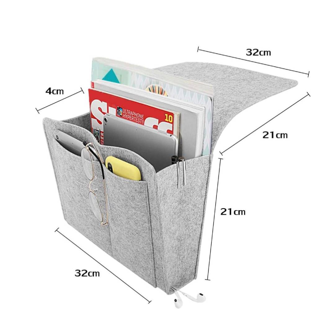 Felt Bedside Caddy Hanging Bag – Stylish Bedside Organizer