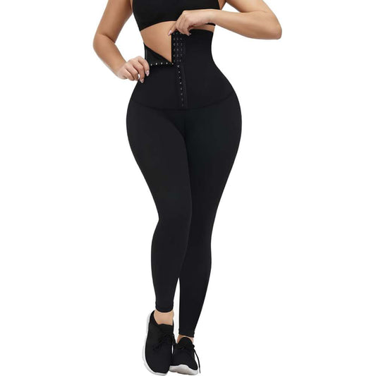 High-Waist Gym Leggings with Support Band-Wevllo